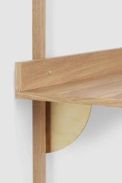 Skrivebord - Sector Desk Oak/Brass