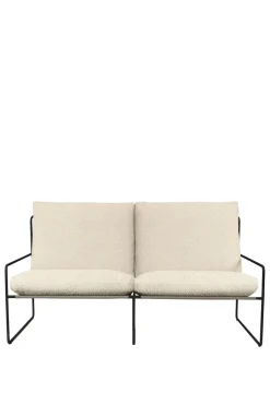 Sofa - Desert 2-seter Black/Pure Bouclé