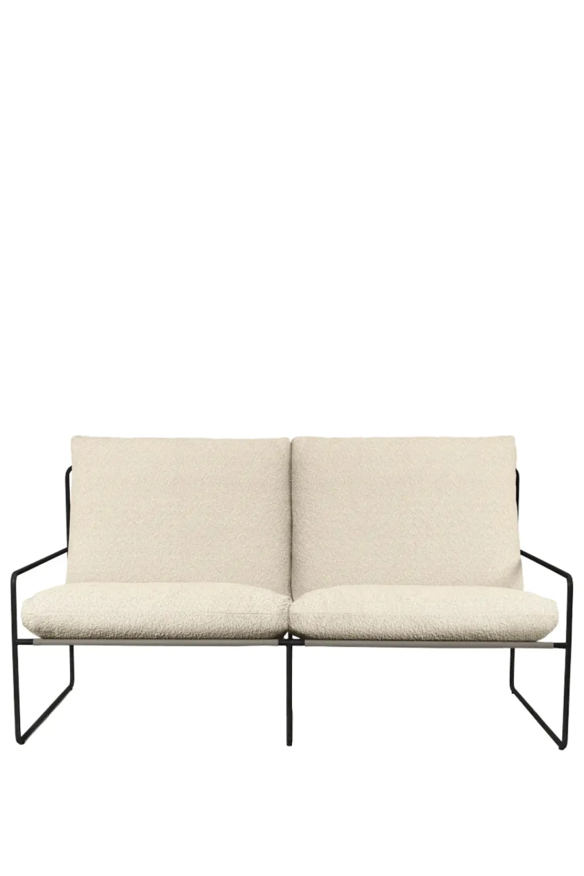 Sofa - Desert 2-seter Black/Pure Bouclé