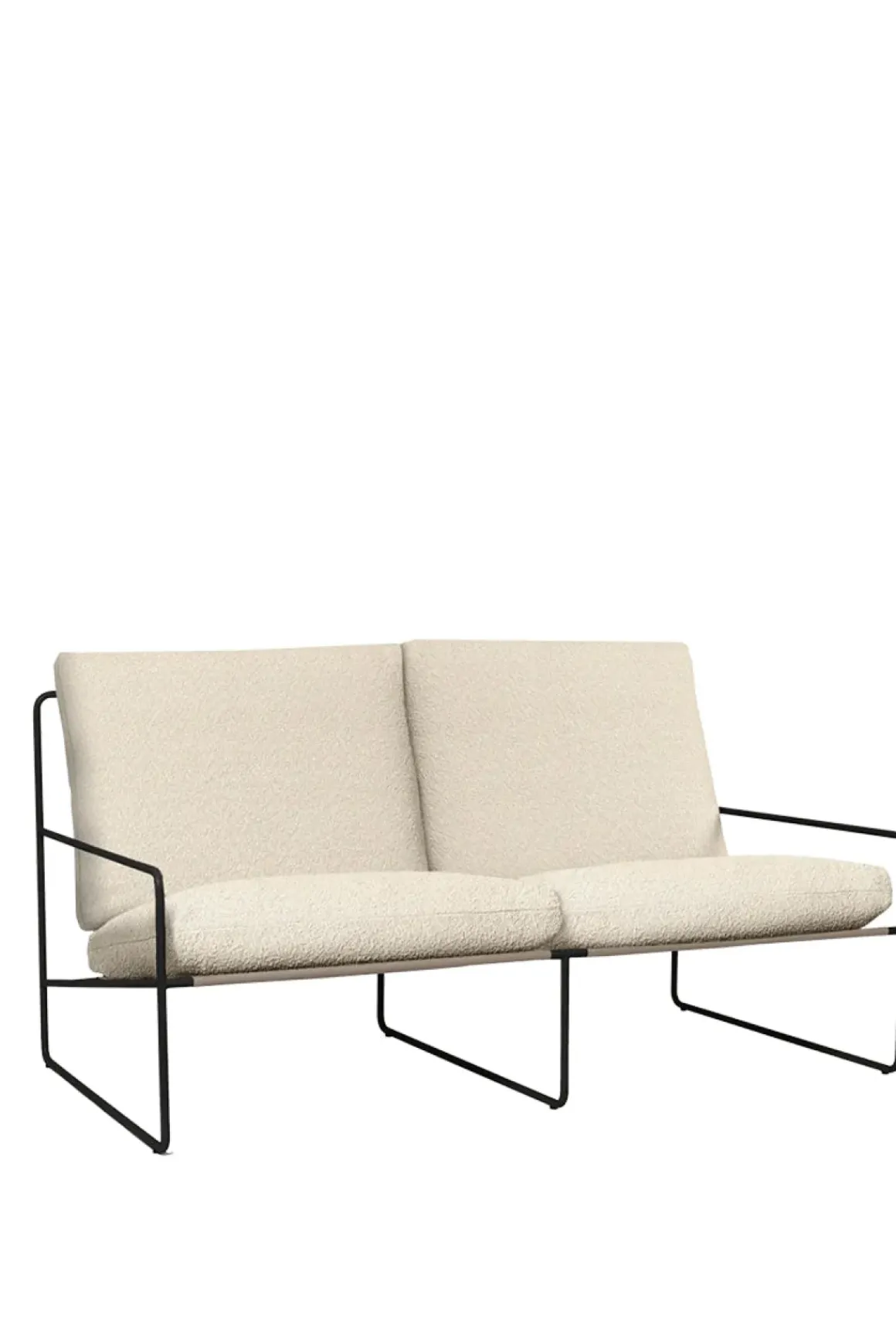 Sofa - Desert 2-seter Black/Pure Bouclé