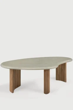 Sofabord - Boomerang Outdoor L126cm Concrete/Teak