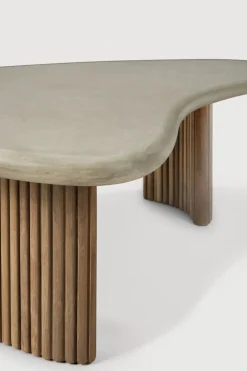 Sofabord - Boomerang Outdoor L126cm Concrete/Teak