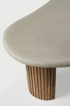 Sofabord - Boomerang Outdoor L126cm Concrete/Teak