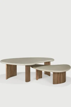 Sofabord - Boomerang Outdoor L90cm Concrete/Teak