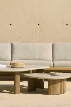 Sofabord - Boomerang Outdoor L90cm Concrete/Teak