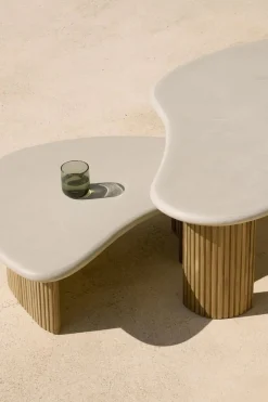 Sofabord - Boomerang Outdoor L90cm Concrete/Teak