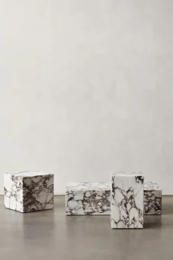 Sofabord - Plinth Cubic 40x40xh40 Rose Marble