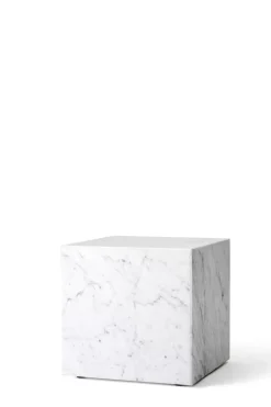 Sofabord - Plinth Cubic 40x40xh39cm White Marble
