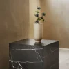 Sofabord - Plinth Cubic 40x40xh39cm Brown Grey Marble