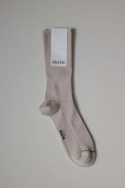 Sokker - Cotton Rib Socks Milk