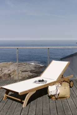 Solseng - Columbus 76x200cm Teak/Hvit