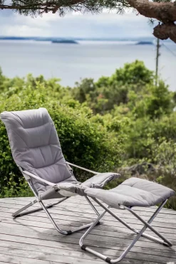 Solstol - Fiesta Soft m/Pute Lys Grå