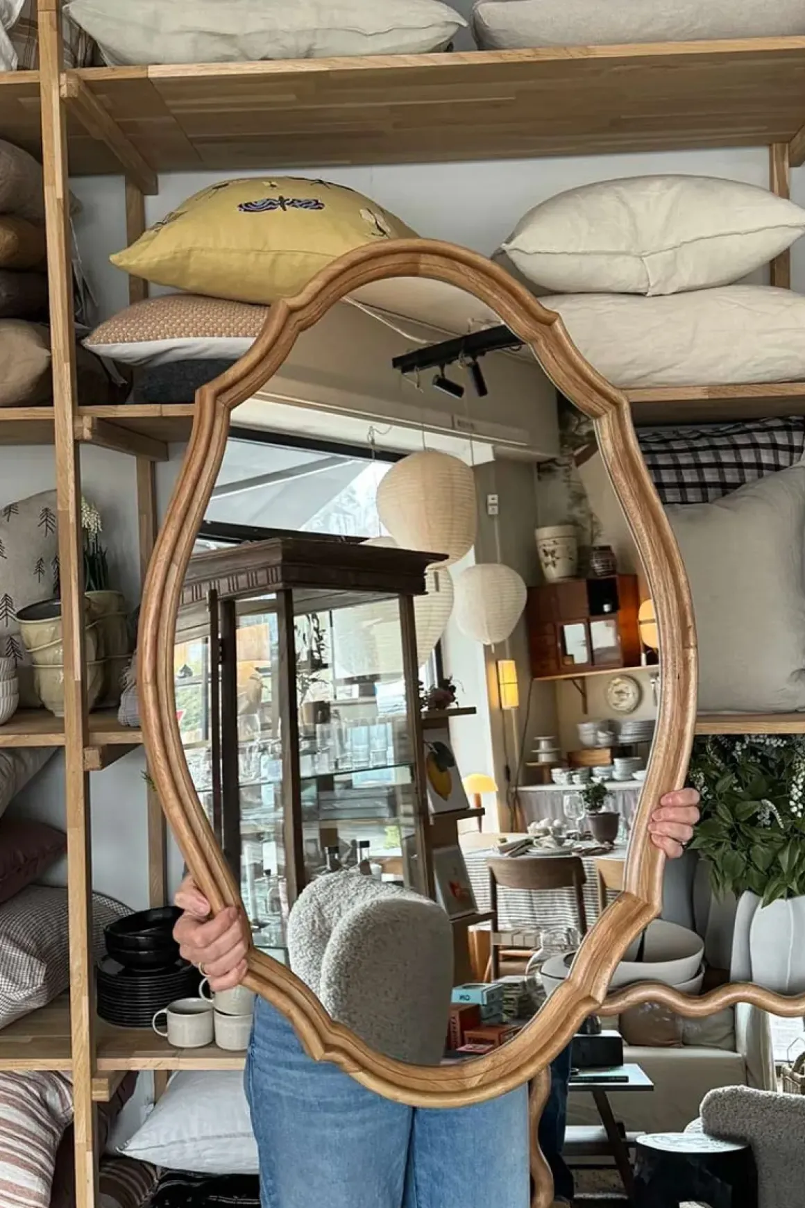 Speil - Rubberwood 71x100cm Natural