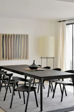 Spisebord - Bok m/Ileggsplate 180/280x100xH76cm Sort Eik