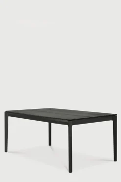 Spisebord - Bok m/Ileggsplate 140/220x90xH76cm Sort Lakkert Eik