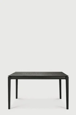 Spisebord - Bok m/Ileggsplate 140/220x90xH76cm Sort Lakkert Eik