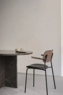 Spisestol - Co Dining m/Armlene 0842 Dakar, Black Steel