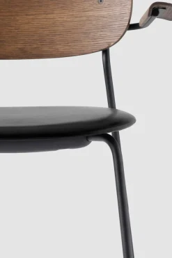 Spisestol - Co Dining m/Armlene 0842 Dakar, Black Steel