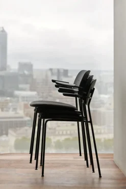 Spisestol - Co Dining m/Armlene 0842 Dakar, Black Steel