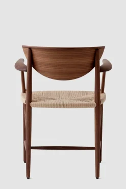 Spisestol - Drawn HM4 m/Armlener Valnøtt/Natur papirgarn