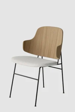 Spisestol - The Penguin 110 Hallingdal, Black Steel, Natural Oak