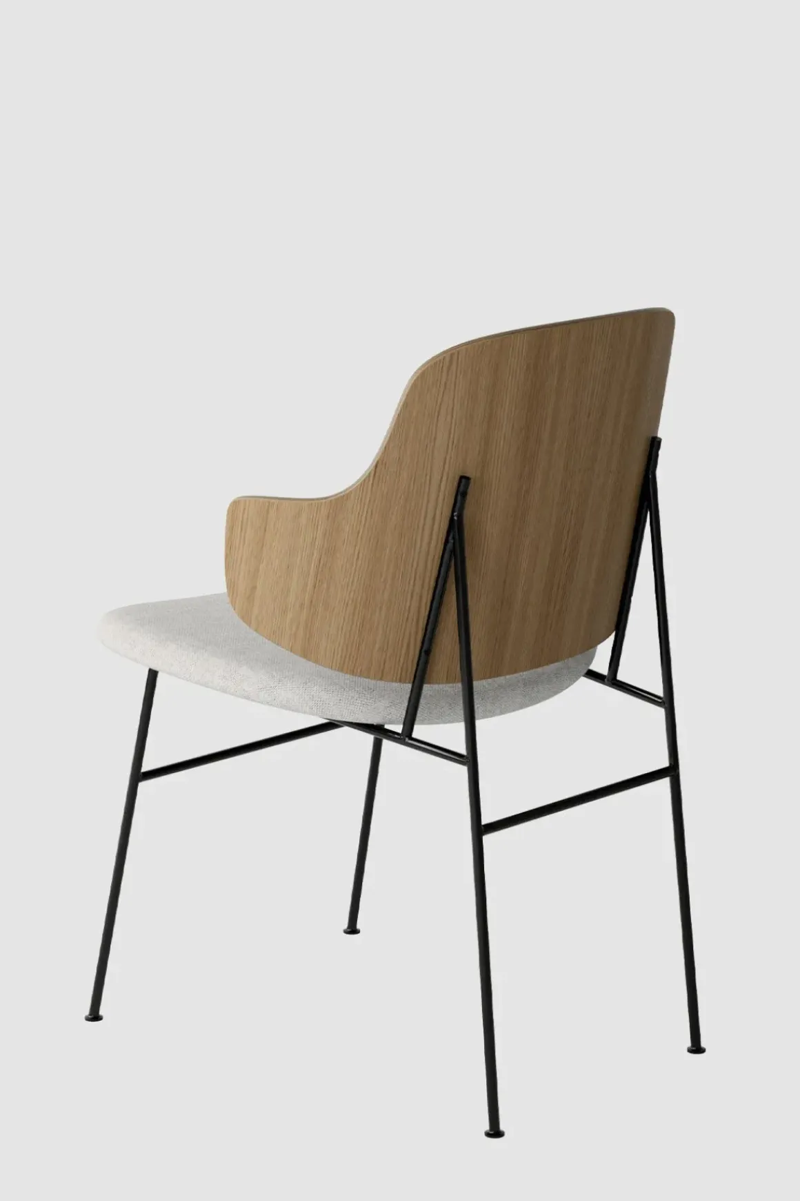 Spisestol - The Penguin 110 Hallingdal, Black Steel, Natural Oak