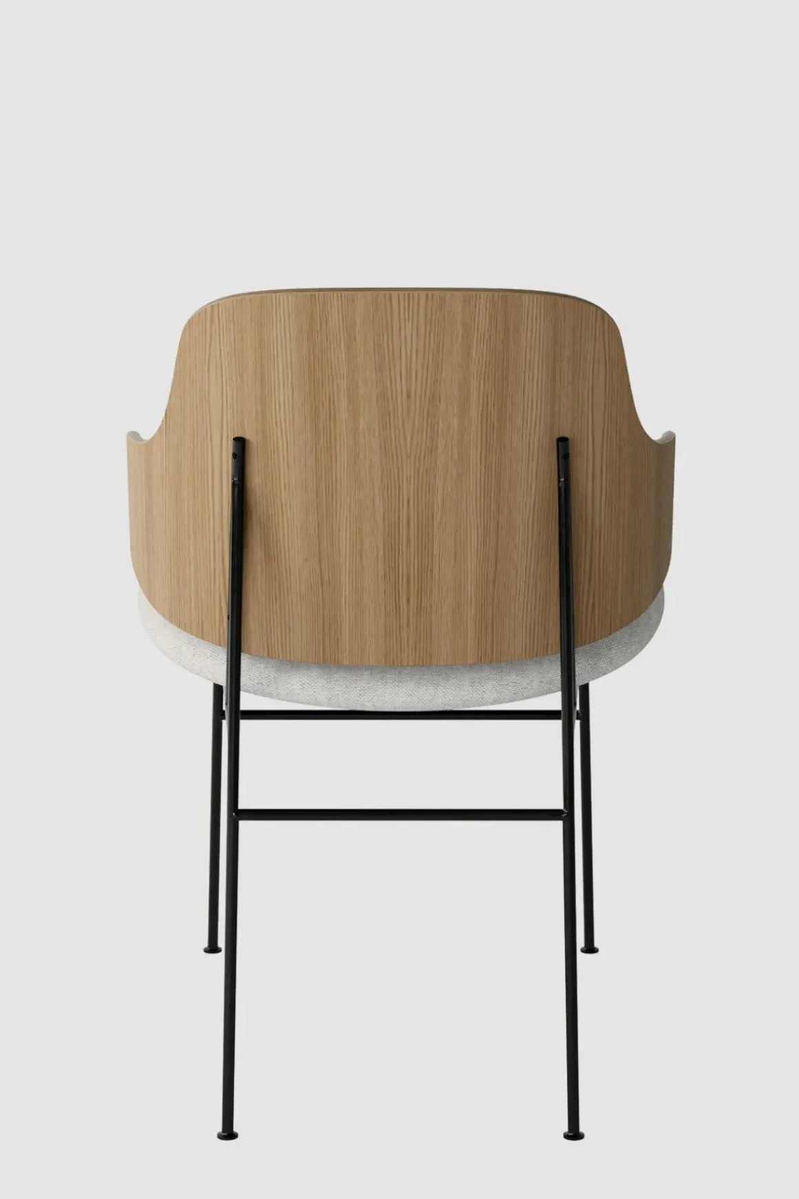 Spisestol - The Penguin 110 Hallingdal, Black Steel, Natural Oak
