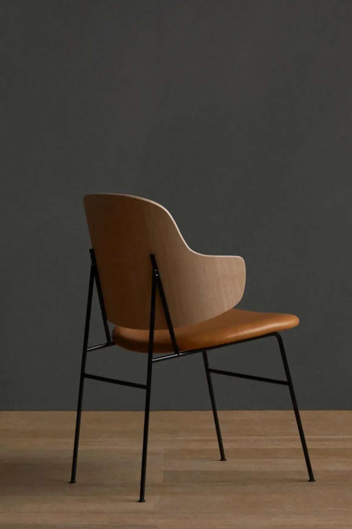 Spisestol - The Penguin Dakar 250, Black Steel, Natural Oak