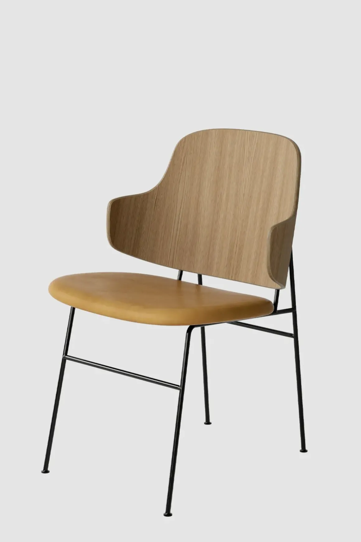 Spisestol - The Penguin Dakar 250, Black Steel, Natural Oak