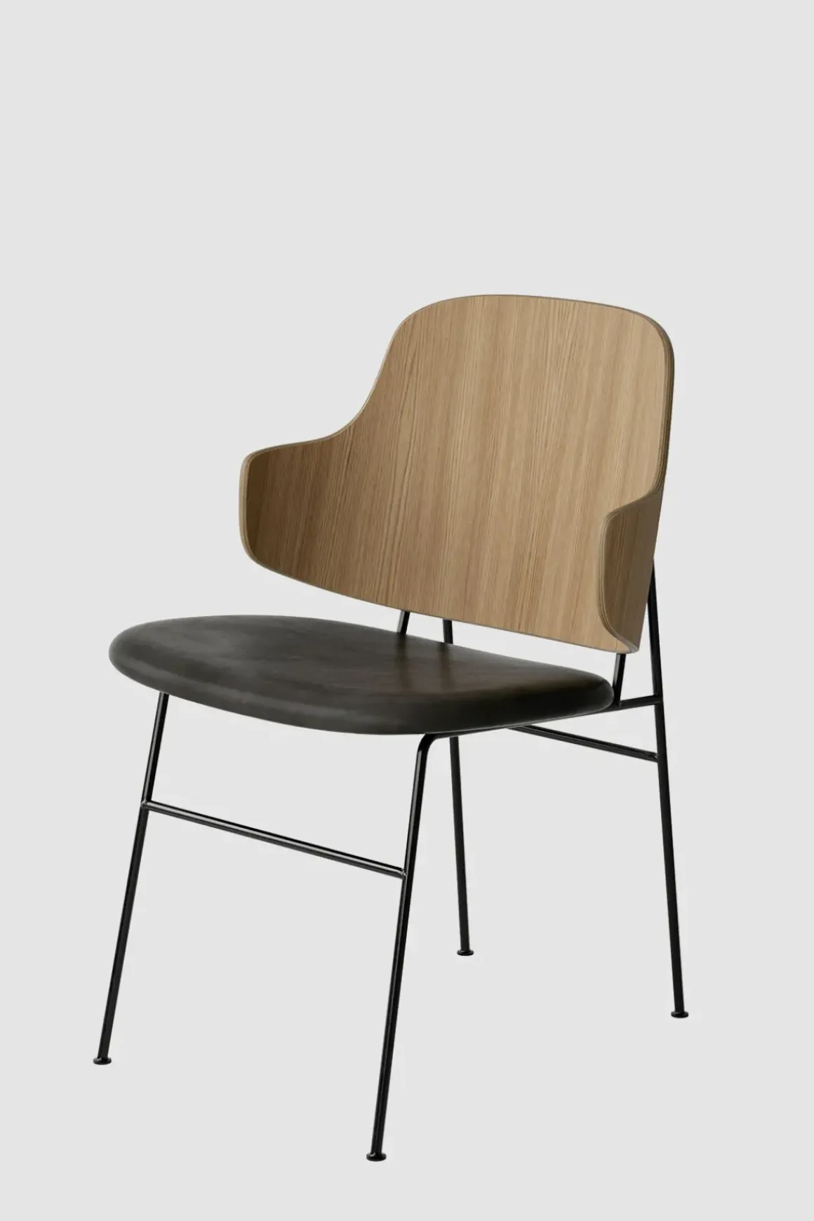 Spisestol - The Penguin Dakar 842, Black Steel, Natural Oak