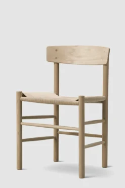 Spisestuestol - J39 Folkestolen Lys Oljet Eik / Naturfarget Papirgarn