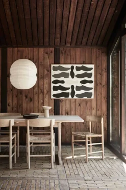 Spisestuestol - J39 Folkestolen Såpet Eik / Naturfarget Papirgarn