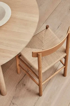 Spisestuestol - J39 Folkestolen Såpet Eik / Naturfarget Papirgarn