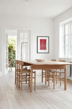 Spisestuestol - J39 Folkestolen Såpet Eik / Naturfarget Papirgarn