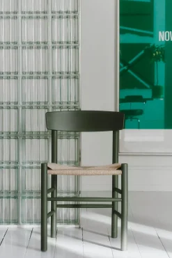 Spisestuestol - J39 Folkestolen Bøk Khaki Grønn/ Naturfarget Papirgarn