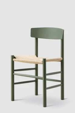 Spisestuestol - J39 Folkestolen Bøk Khaki Grønn/ Naturfarget Papirgarn