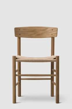 Spisestuestol - J39 Folkestolen Oljet Eik / Naturfarget Papirgarn