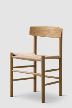 Spisestuestol - J39 Folkestolen Oljet Eik / Naturfarget Papirgarn