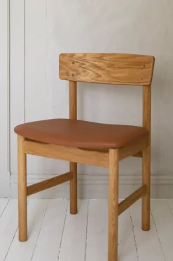 Spisestuestol - Mogensen Model 3236 Oljet Eik / 95 Cognac Lær