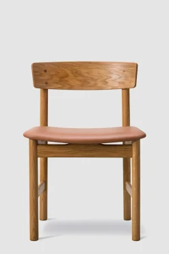 Spisestuestol - Mogensen Model 3236 Oljet Eik / 75 Cognac Lær