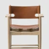 Spisestuestol - Spanish Dining Chair 3238 m/Arml. Oljet Eik / Cognac Lær