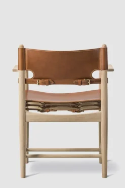 Spisestuestol - Spanish Dining Chair 3238 m/Arml. Oljet Eik / Cognac Lær