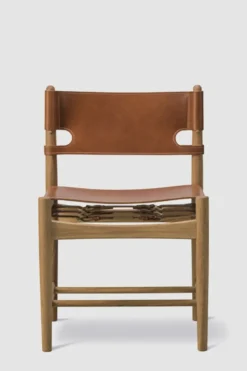 Spisestuestol - Spanish Dining Chair 3237 u/Arml. Oljet Eik / Cognac Lær