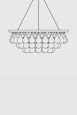 Taklampe - Arctic Pear Chandelier Round 60cm