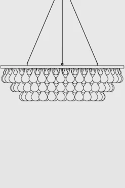 Taklampe - Arctic Pear Chandelier Round Dia90cm