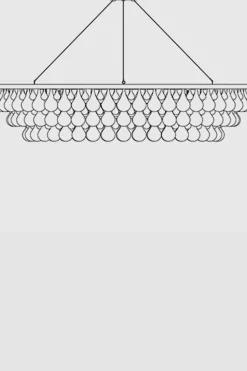 Taklampe - Arctic Pear Chandelier Oval 140x45cm