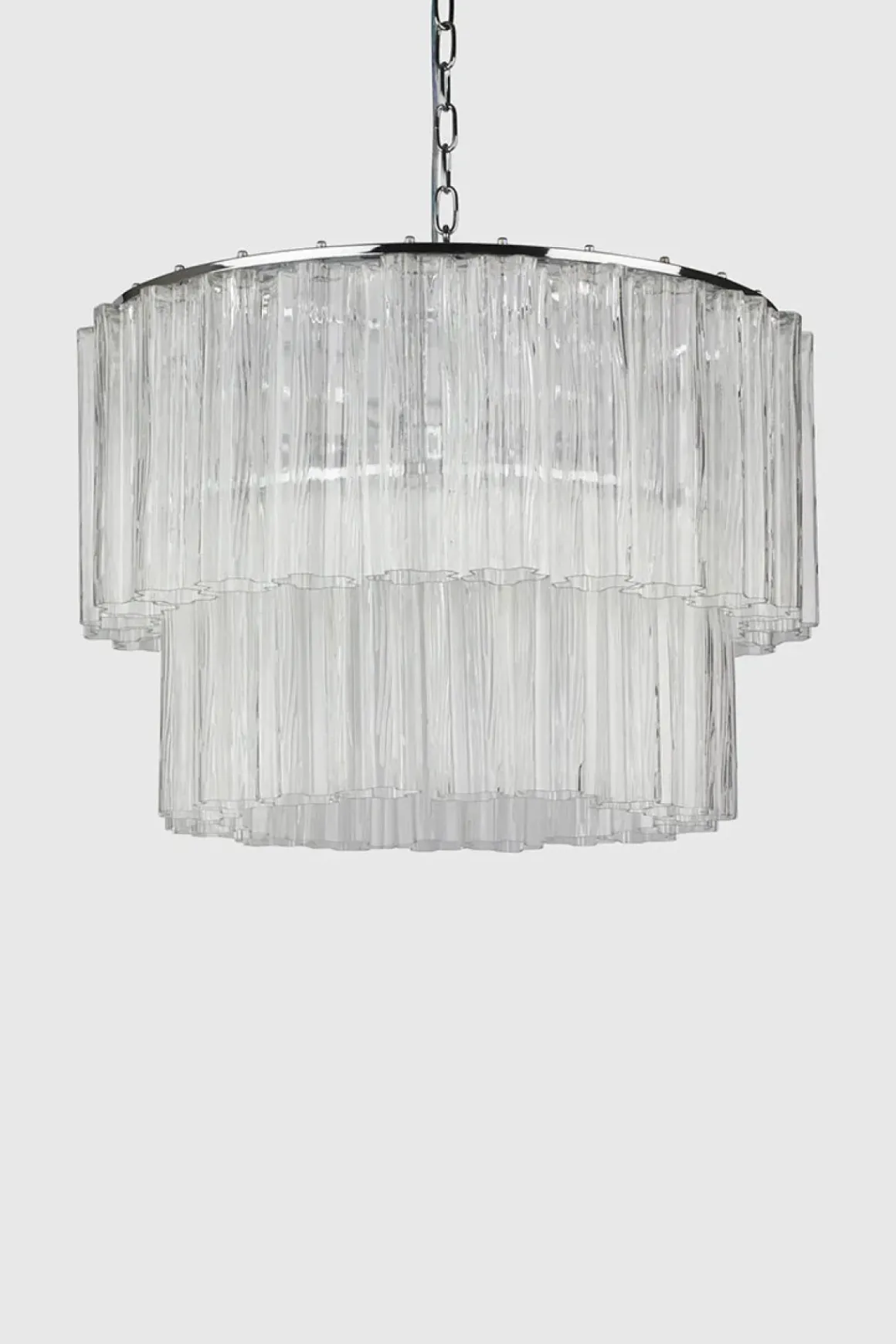 Taklampe - Fontaine Chandelier 2-Layer Krom/Klar