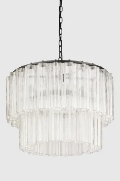 Taklampe - Fontaine Chandelier 2-layer Sort/Klar