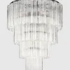 Taklampe - Fontaine Chandelier 4-layer Sort/Klar
