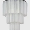 Taklampe - Fontaine Chandelier 3-layer Krom/Hvit